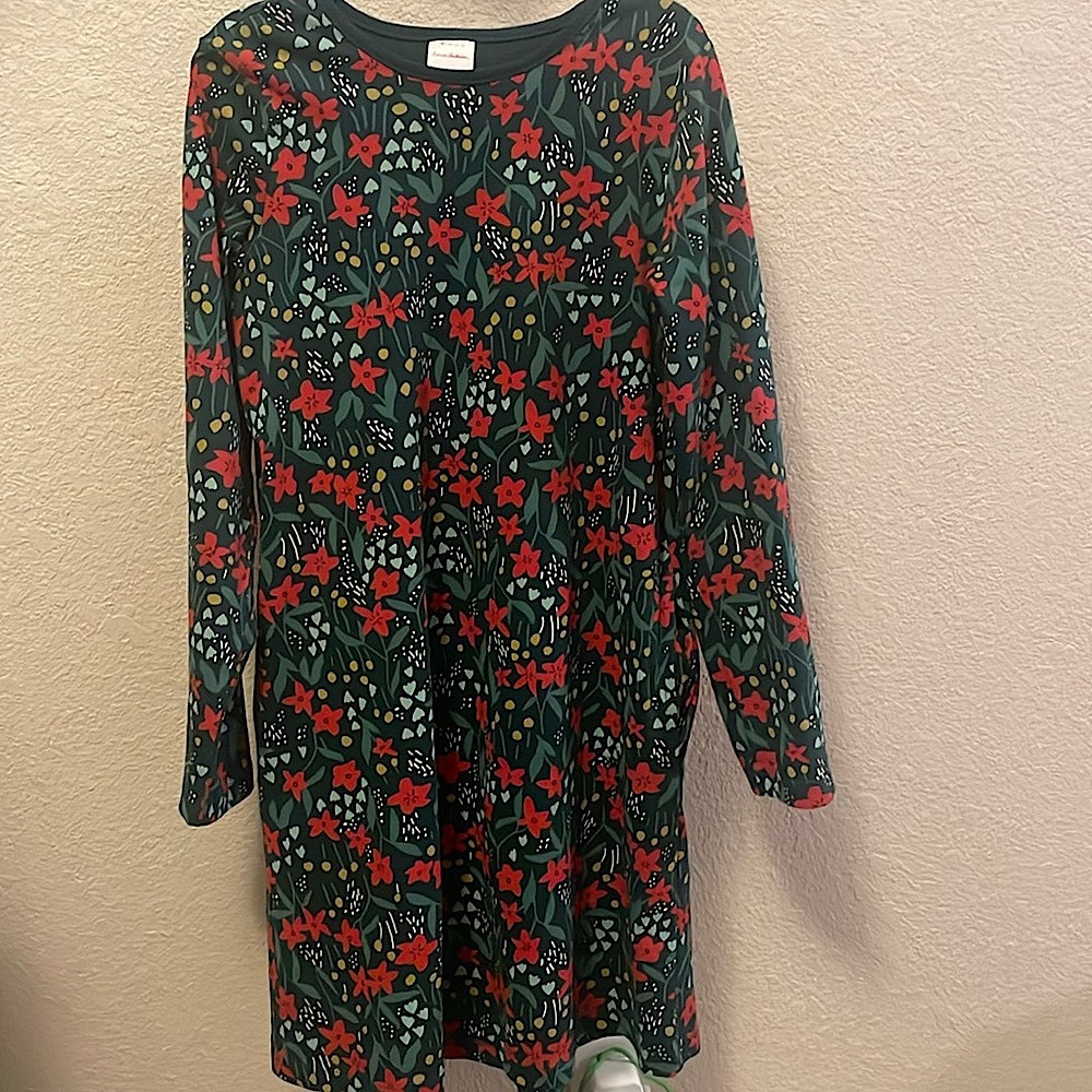 Hanna Andersson long sleeve holiday swing dress